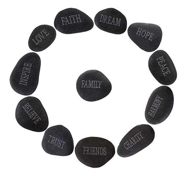 High Quality Buddhism Customizable Lettering Pebble Stones Decorative Pebbles Stones 1