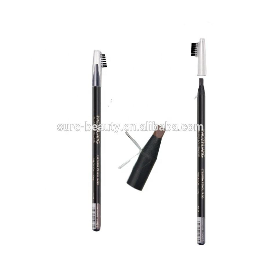 Private Label Hard Core White Microbladinq Tattoo Eyebrow Pencil with Brushes Cover