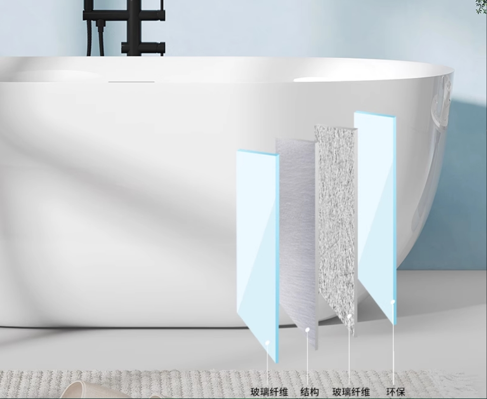 European Cheap Price Soaking White/Black Acrylic Oval Bath Tubs Freestanding Bathtub for Bathroom