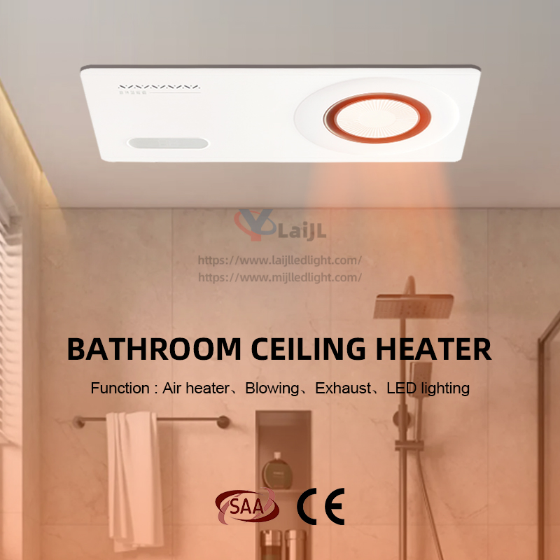 Versatile SAA Ceiling Mounted Bathroom Heater with Free Spare Parts