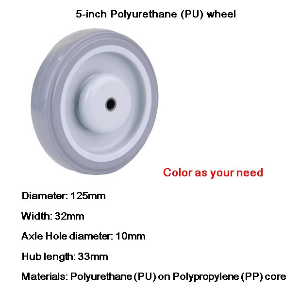 5 Inch Shopping Cart Caster Wheel, USA Style