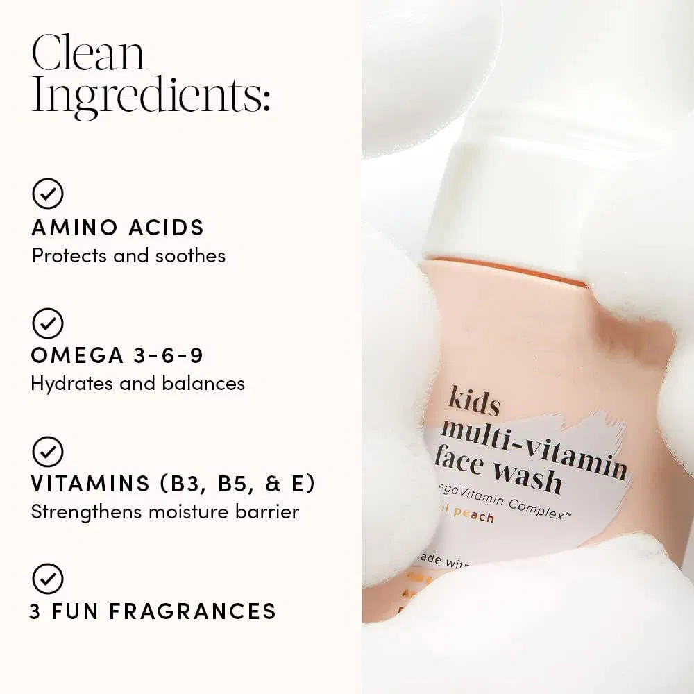 Gentle Cleansing Moisturizing Nourishing Kids Multi-Vitamin Face Wash