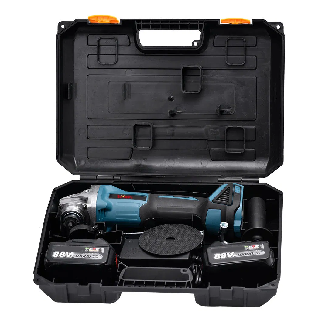 Behappy 21V Cordless Angle Grinder Two Batteries Quick Charge Power Tools