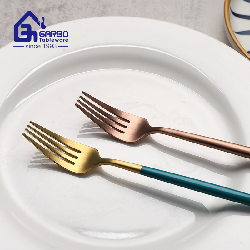 Promotion Daily Use 304ss Mirror Polish Dessert Fork with Thick Handle