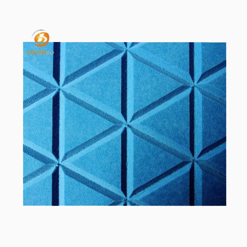 3D effect two colors sandwich panel of PET acoustic panel