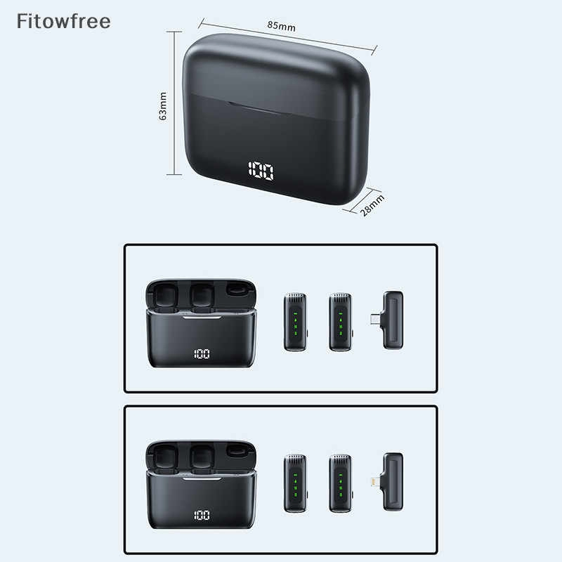 Professional Noise-Cancelling Lavalier Microphone with Smart Charging Case