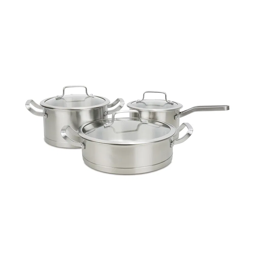 New Arrival Stainless Steel 6PCS Pots and Pan Cookware Set Kitchenware Tableware Pot Set with Ss Handles and Ss Composite Lid