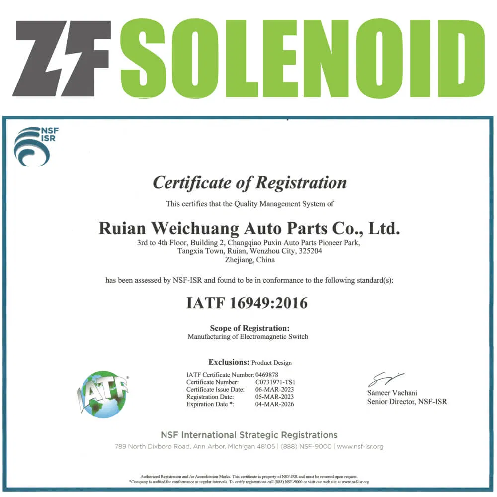 Соленоид стартера Ss0160p, 0001109040, 0001110120