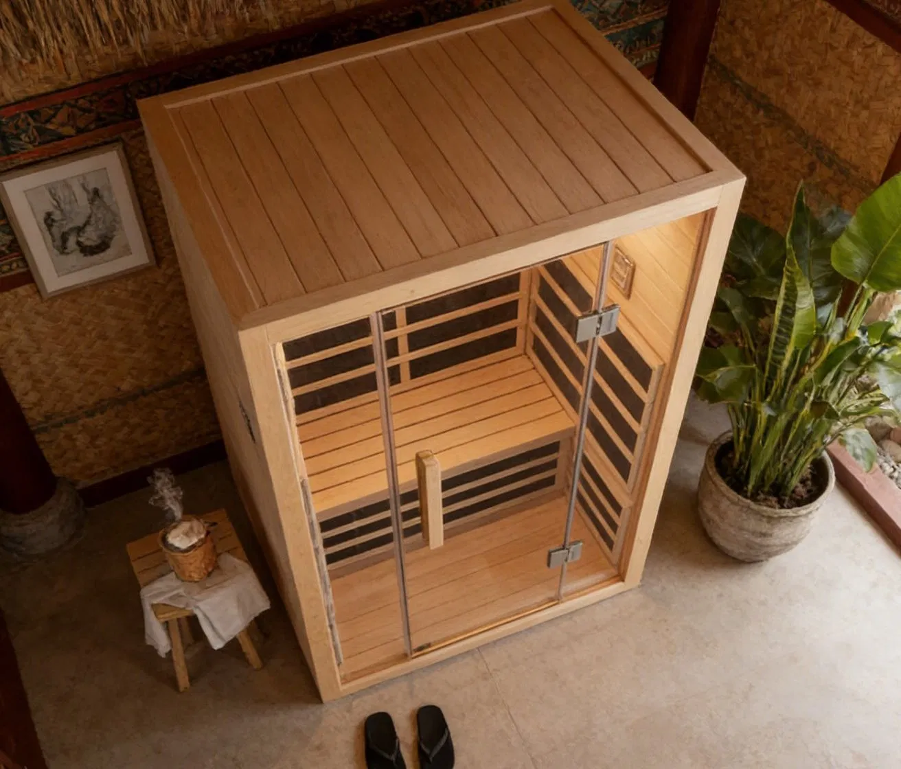 Сухая сауна из ели на 4 человека