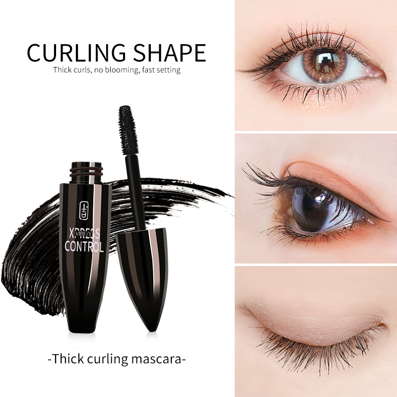 Eye Cosmetics Long Lasting Curling Waterproof Anti-Sweat 3D Fiber Vegan Black Mascara