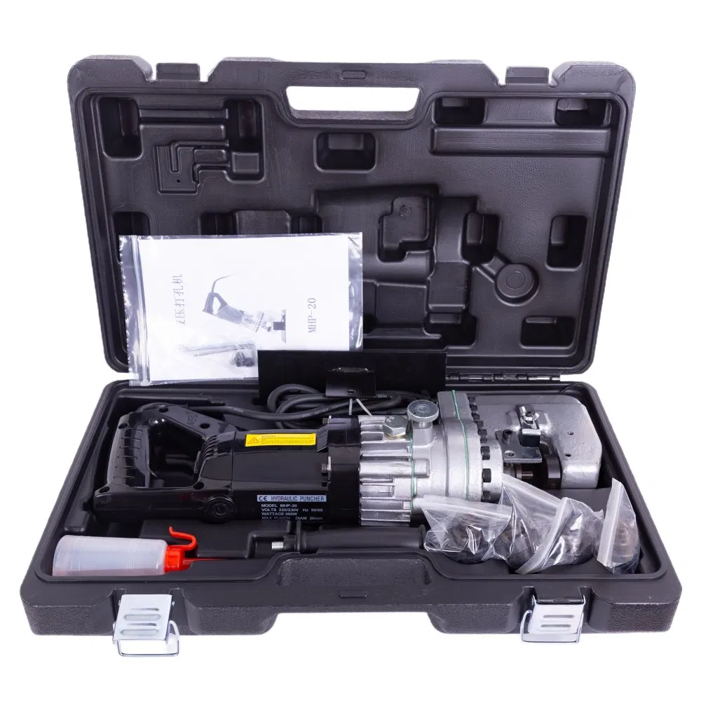 Mhp-20u Portable Electric Punching Machine Long Angle Bar U Bar Hydraulic Puncher Tools