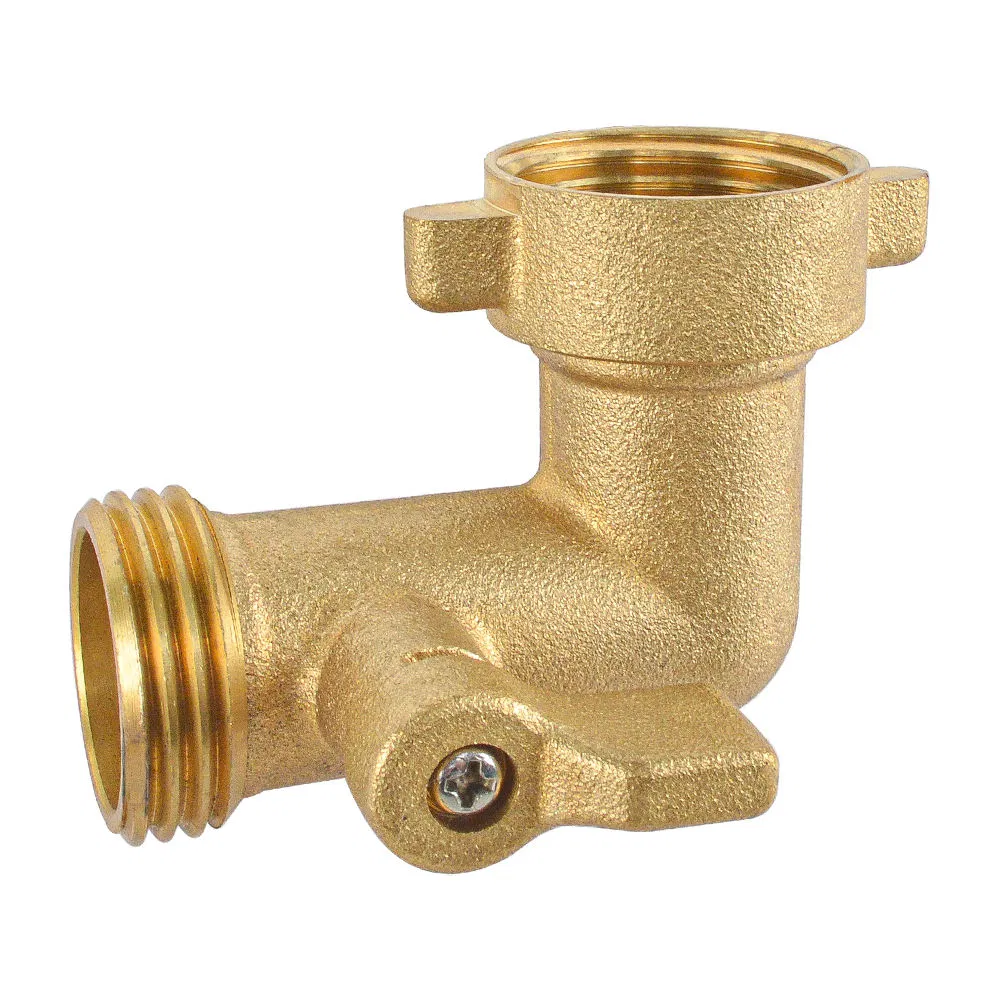 3/4" Fht X 3/4" Mht Brass Shut off Valve 90 Degree Garden Hose Elbow Connector