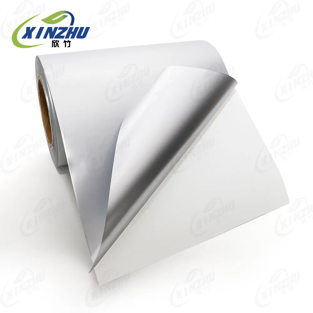 Jumbo Roll 50mic Matte Silver Pet Film Adhesive Material for Printing Label Sticker