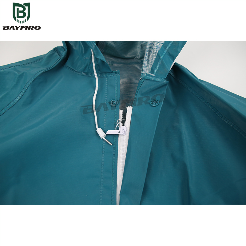 Wholesale Waterproof Reflective Strips Outdoor Riding Storm Rain Poncho PVC Polyester Raincoat En20471