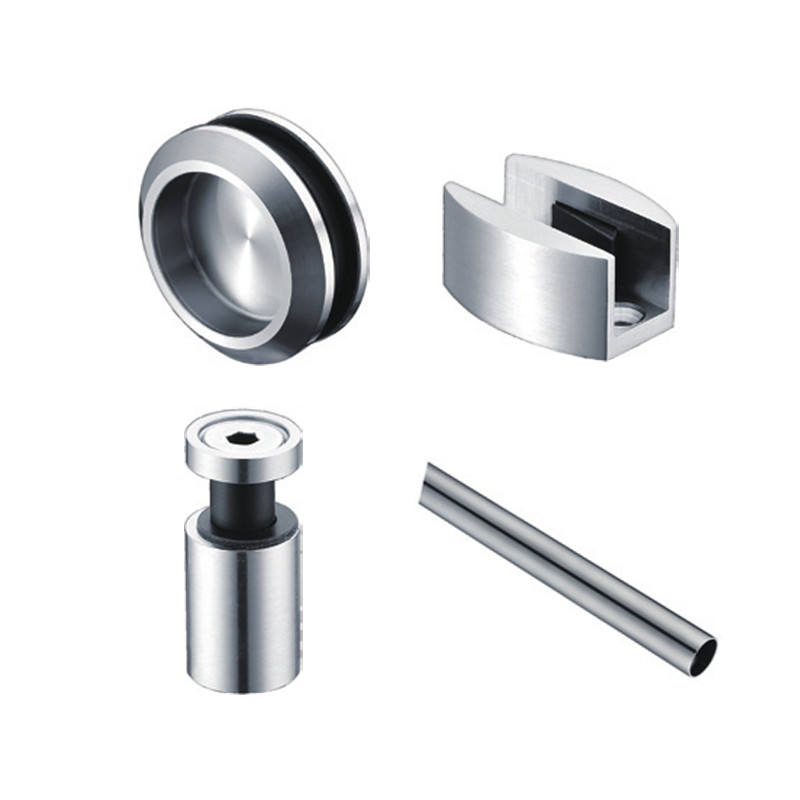 Stainless Steel 304 Frameless Glass Shower Hardware Sliding Door System