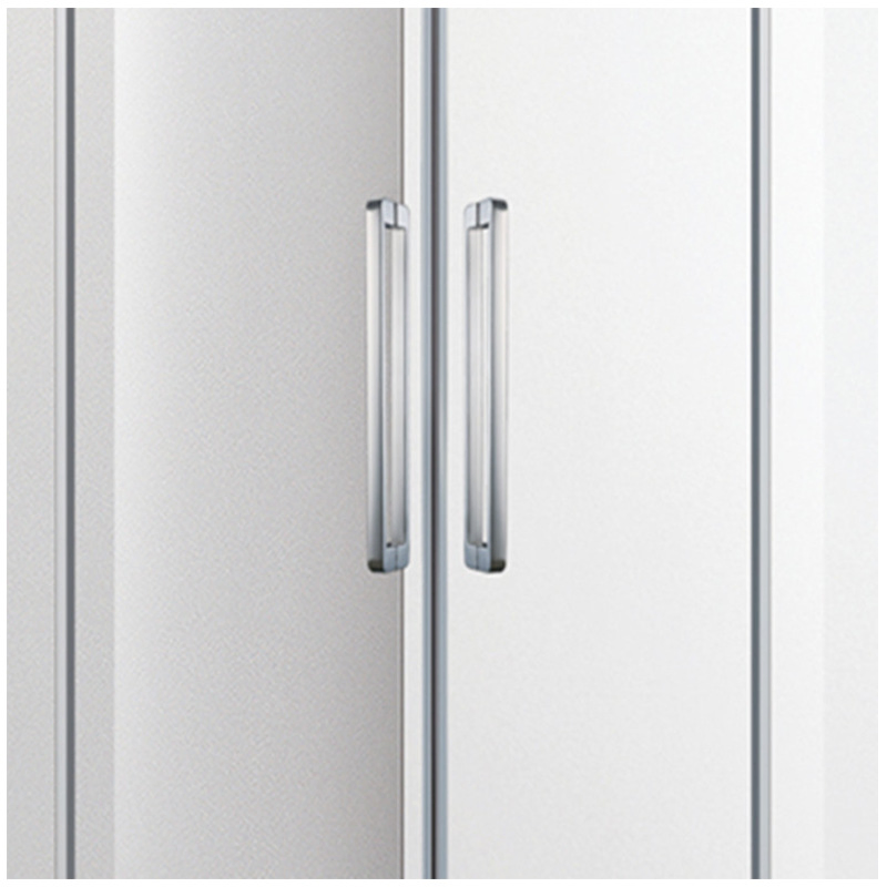 Bathroom Corner Tempered Easy Clean Glass Sliding Shower Door Simple Shower Enclosure Black Frame