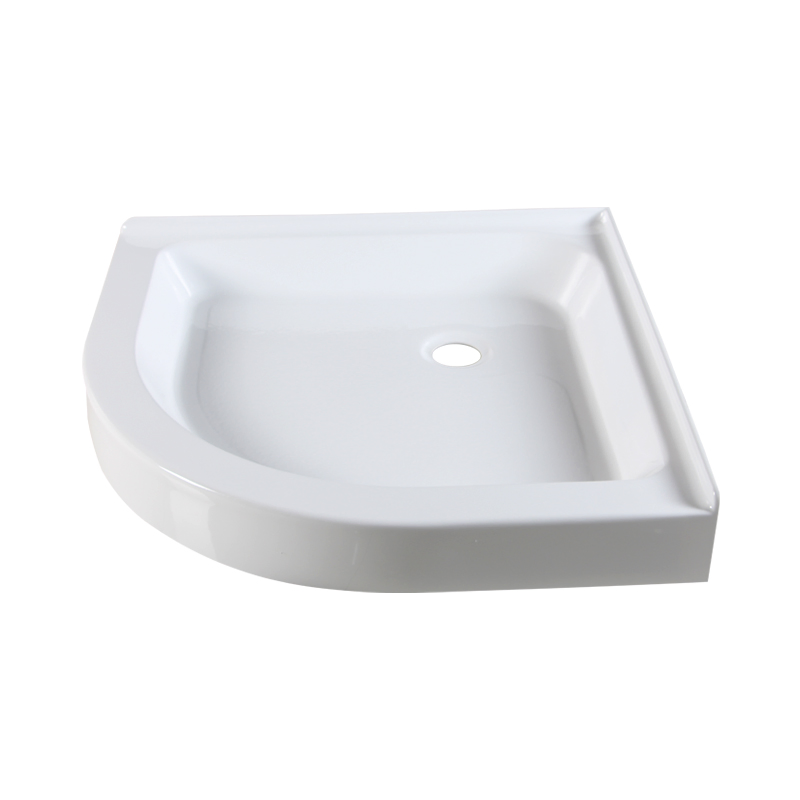 with Tile Flange Sector Round Shower Base
