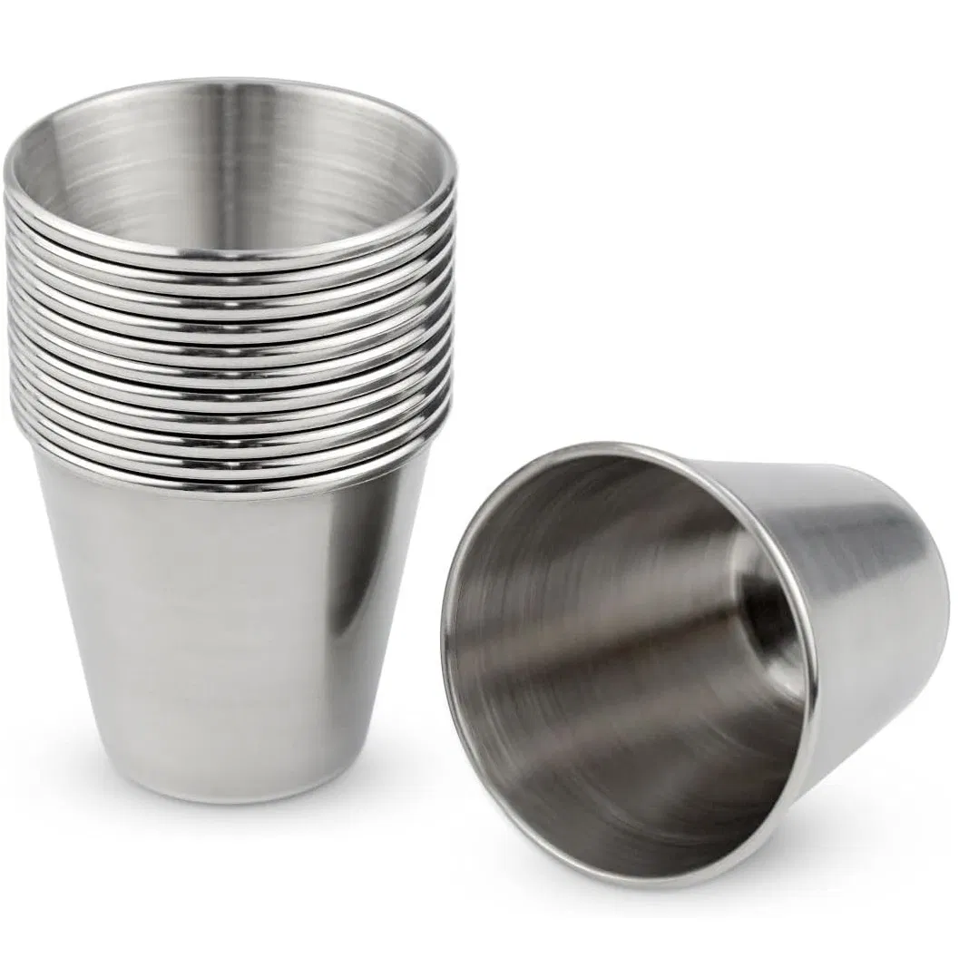 Custom-Made Stainless Steel Pint Cup 20ml Stainless Steel Shot Wine Glass Metal Shot Glasses