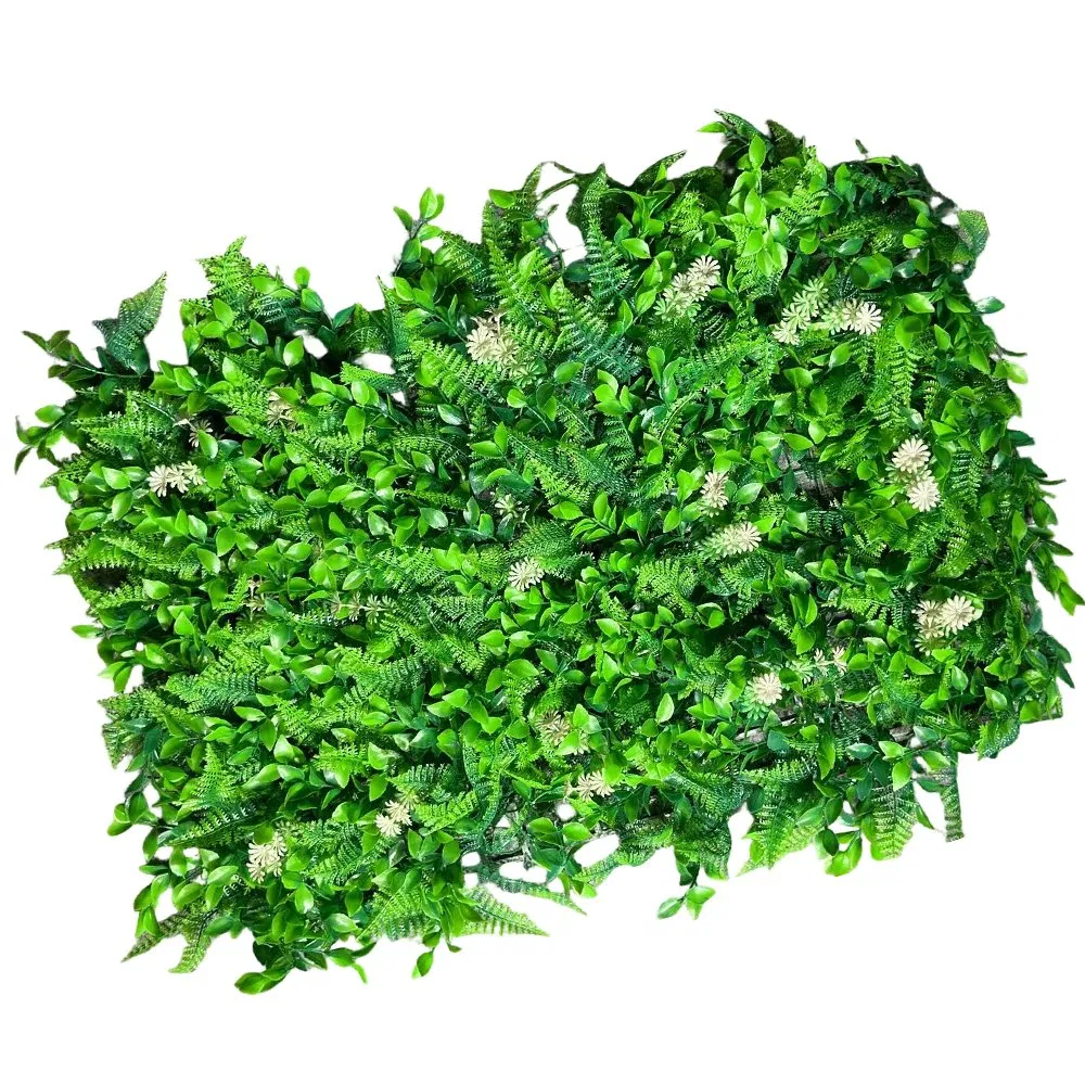Decorative Outdoor Panels Green Plants Fence Cover Panels, Artificial Flower