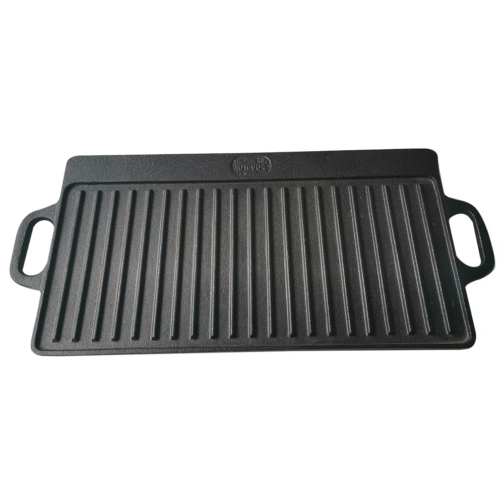 Cast Iron Reversible Grill/Iron Griddle Pan 52*25cm