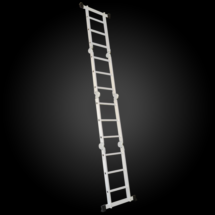 Customized Colour Trade Aluminium Multi-Purpose 4*8 Step Ladder with Small Hinge