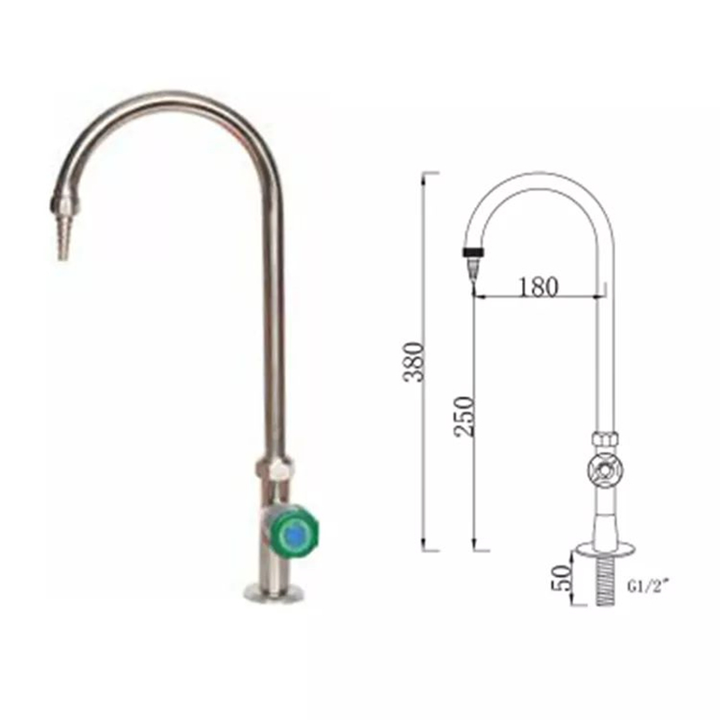 PVDF Laboratory Tap Factory Supply Discount Price Union Modern PVDF Faucet Plastic Goose Neck Faucet