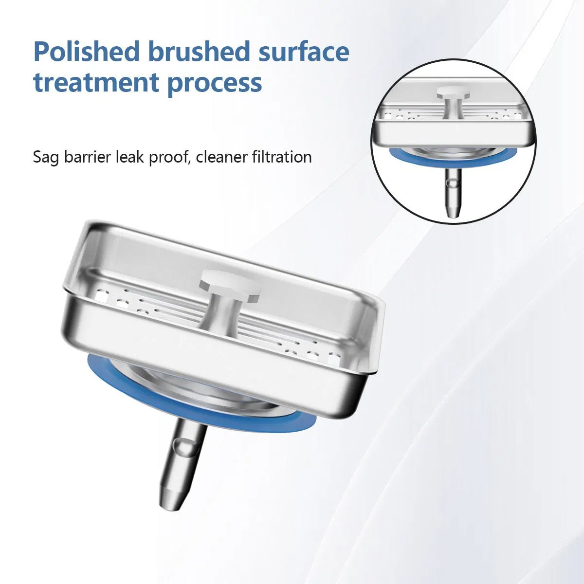 High-Quality Stainless Steel Square Cup Kitchen Sink Drain with Flexible PP Pipe