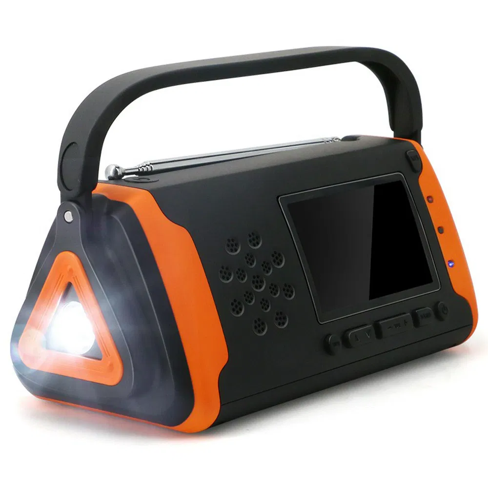 Аварийное радио на солнечной батарее с фонариком и Power Bank