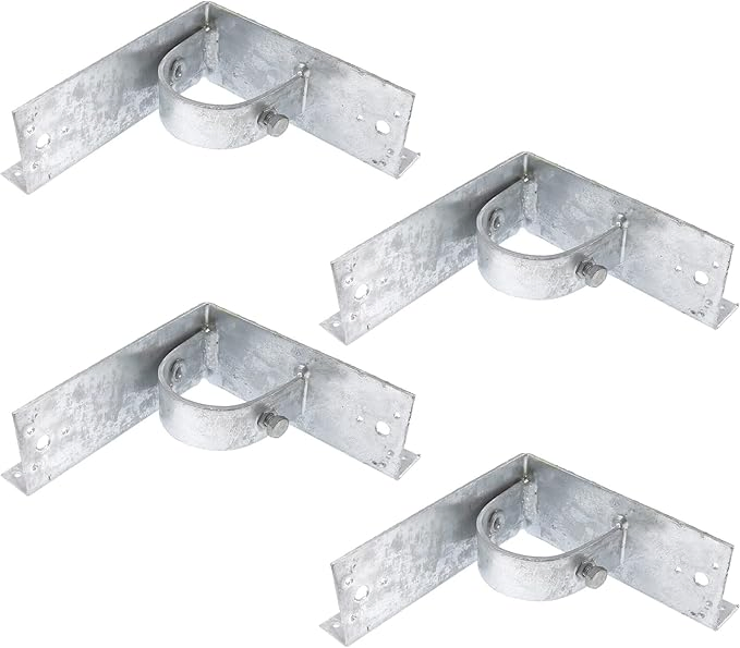 Morningro Wood to Steel Fence Bracket for Chain Link Posts