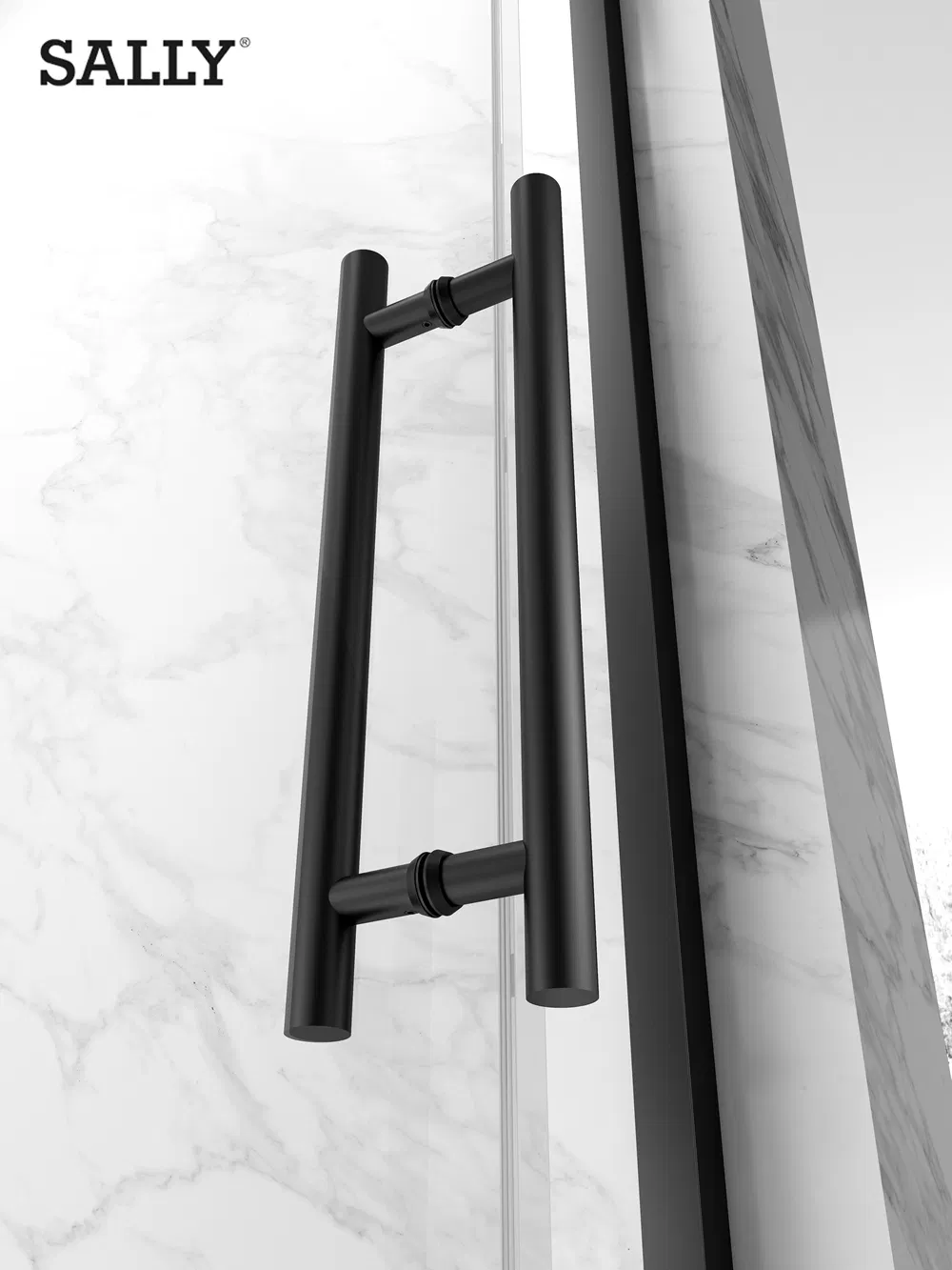 Sleek Modern Black Tempered Glass Shower Enclosure Design