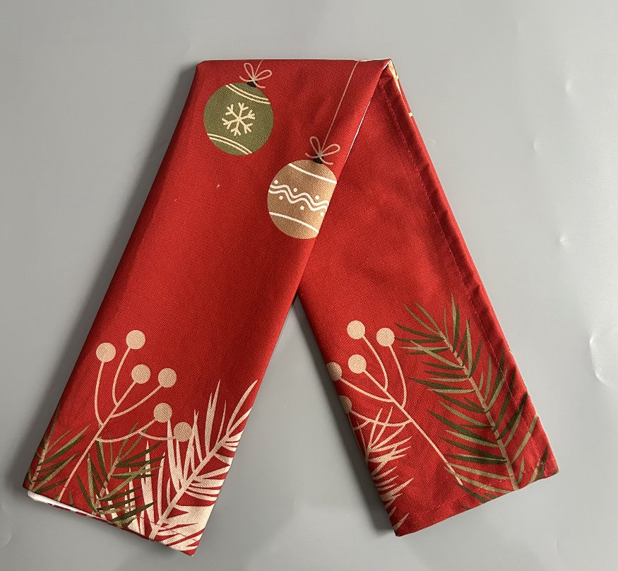 Custom Digital Printed Christmas Napkins Tea Towels