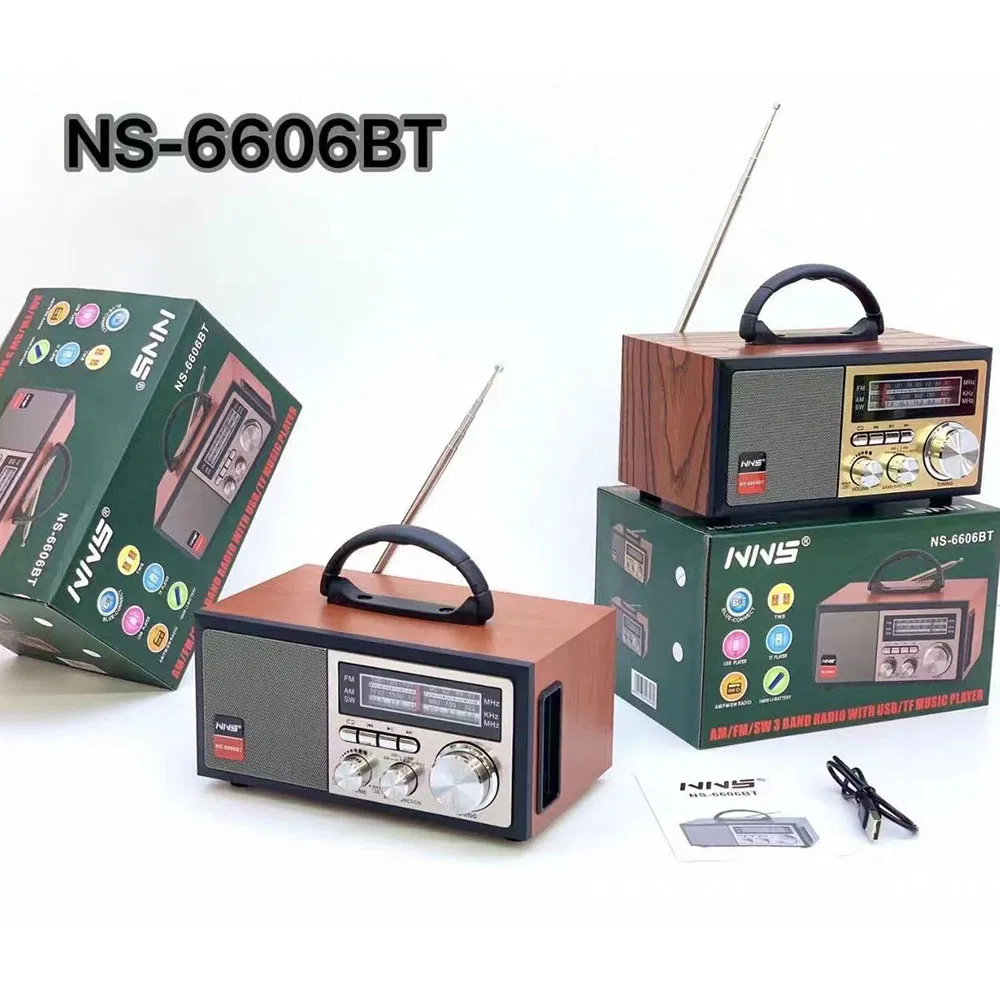 Деревянное ретро-радио NS-6606BT с Bluetooth