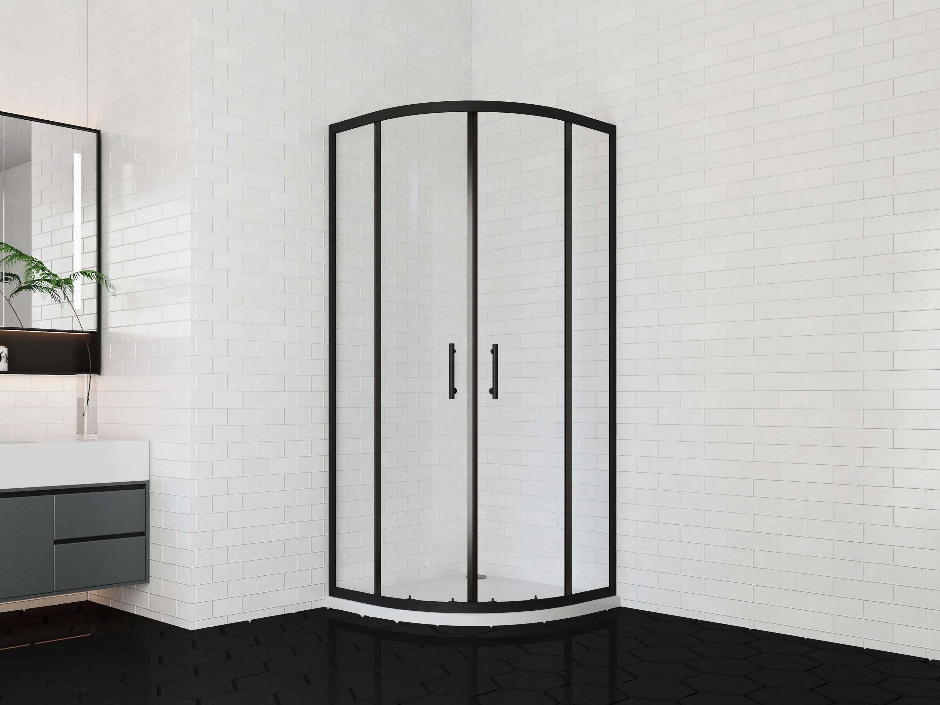 Hotel Sliding Shower Doors Bathroom Enclosure