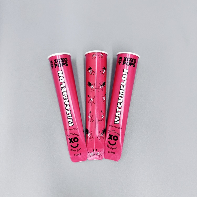 Customized Ice Cream Paper Push Popsicle Cup Calippo Squeeze Tube Packaging with Paper Cover for Environmental Protection