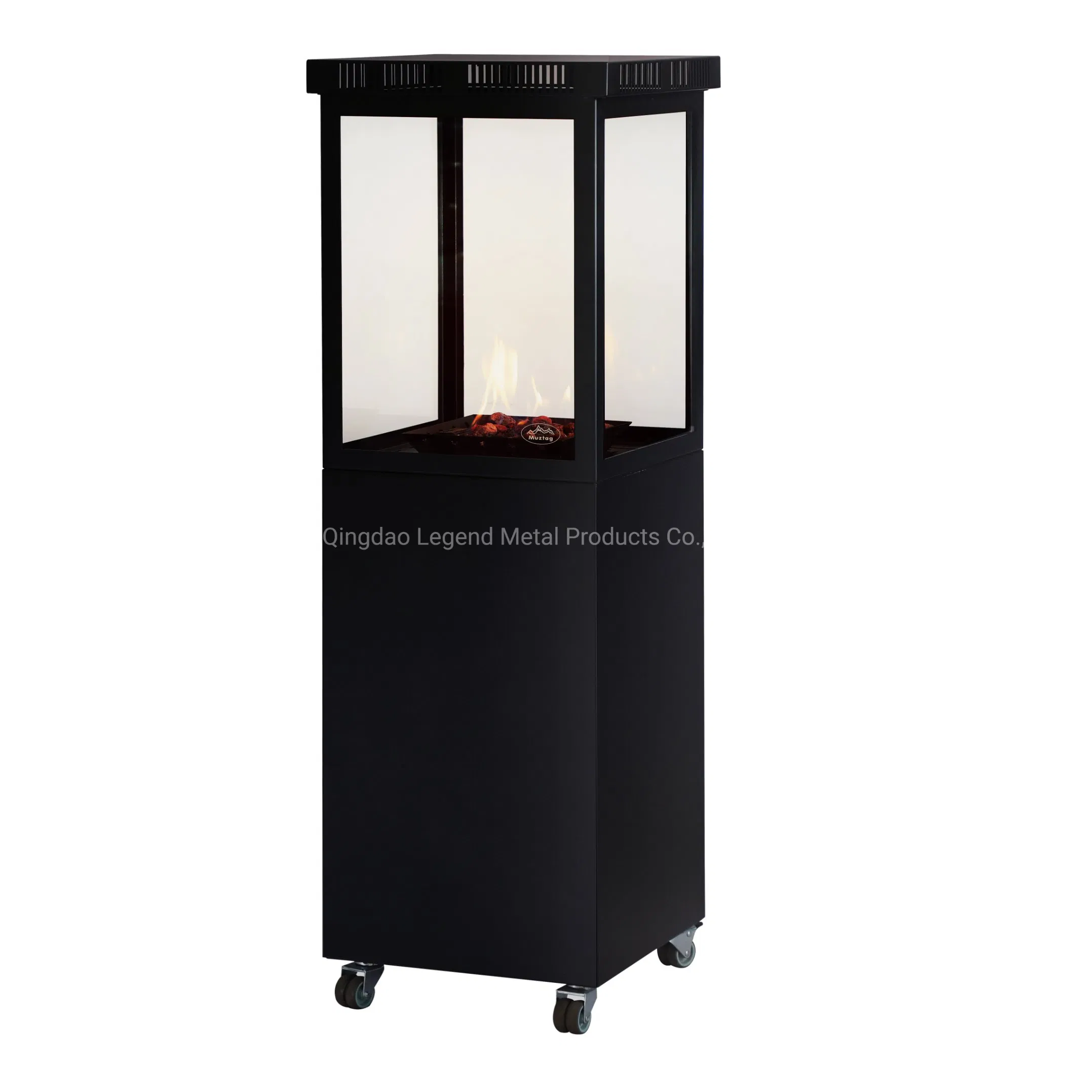Outdoor Gas Fireplace with Glass View Flame Muztag Mkiii