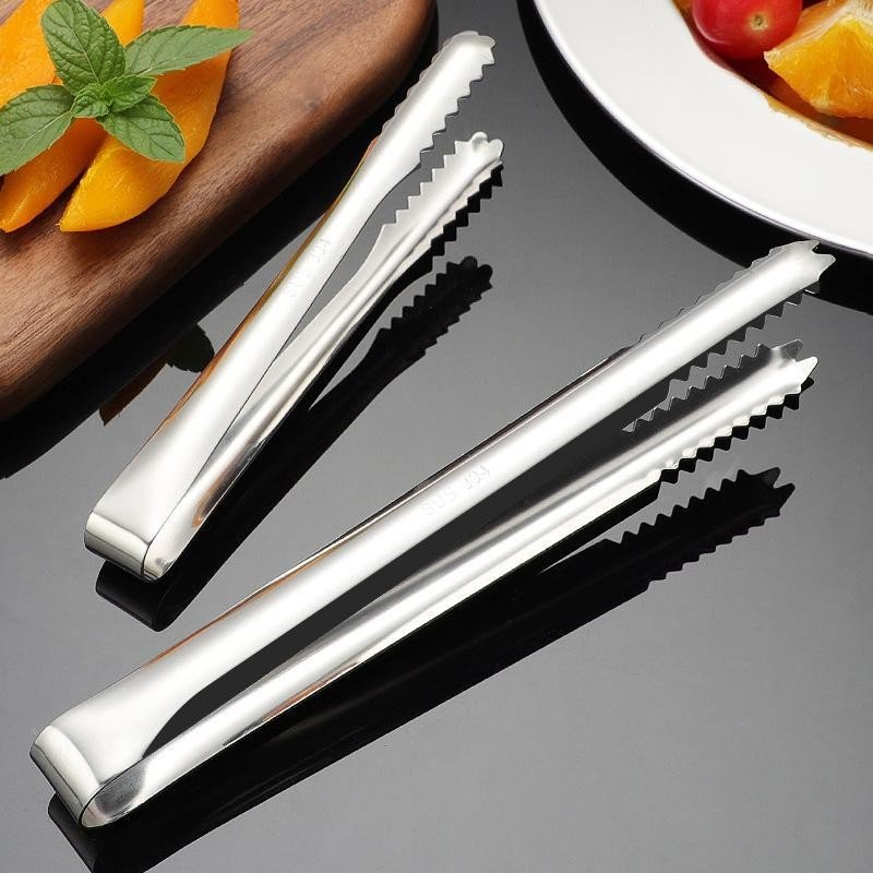 304 Stainless Steel Non-Slip Ice Cube and Snack Clips for Kitchen Tongs