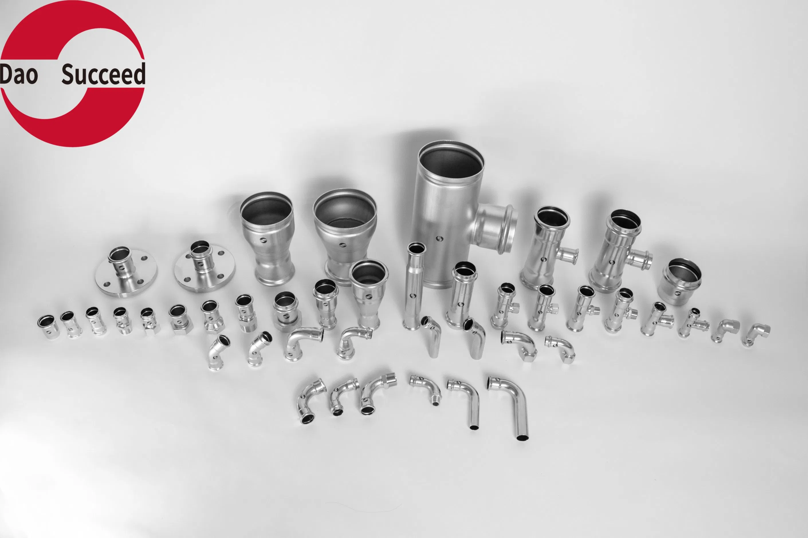 Straight Cross Stainless Steel V Profile Press Fittings