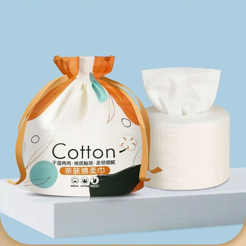 Factory Stock Thick Soft Disposable Towel Dry and Wet Use Cleaning Pearl Weave Roll Facial Cleaner