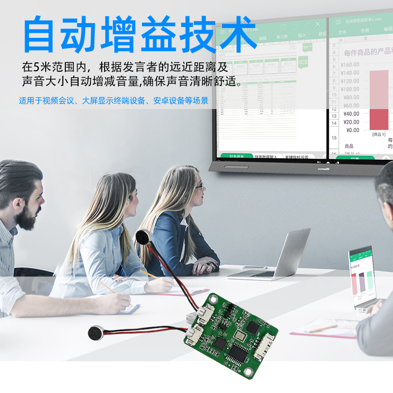 Advanced Dual Microphone Board for Enhanced Online Meetings