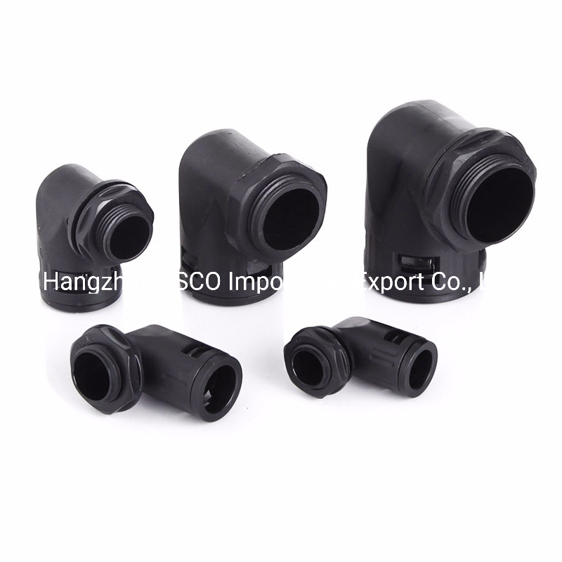Nylon 90 Degree Quick Conduit Connector for Plastic Flexible Conduit