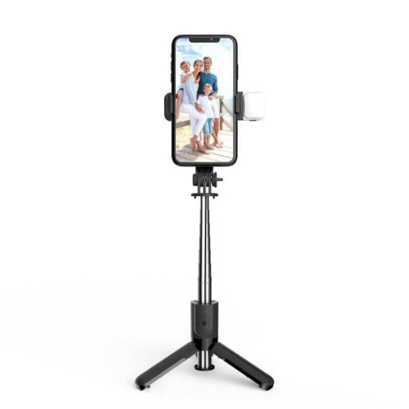 Aluminum Alloy Bluetooth Selfie Stick Tripod with Remote for iPhone/Smartphones Promotion Gift