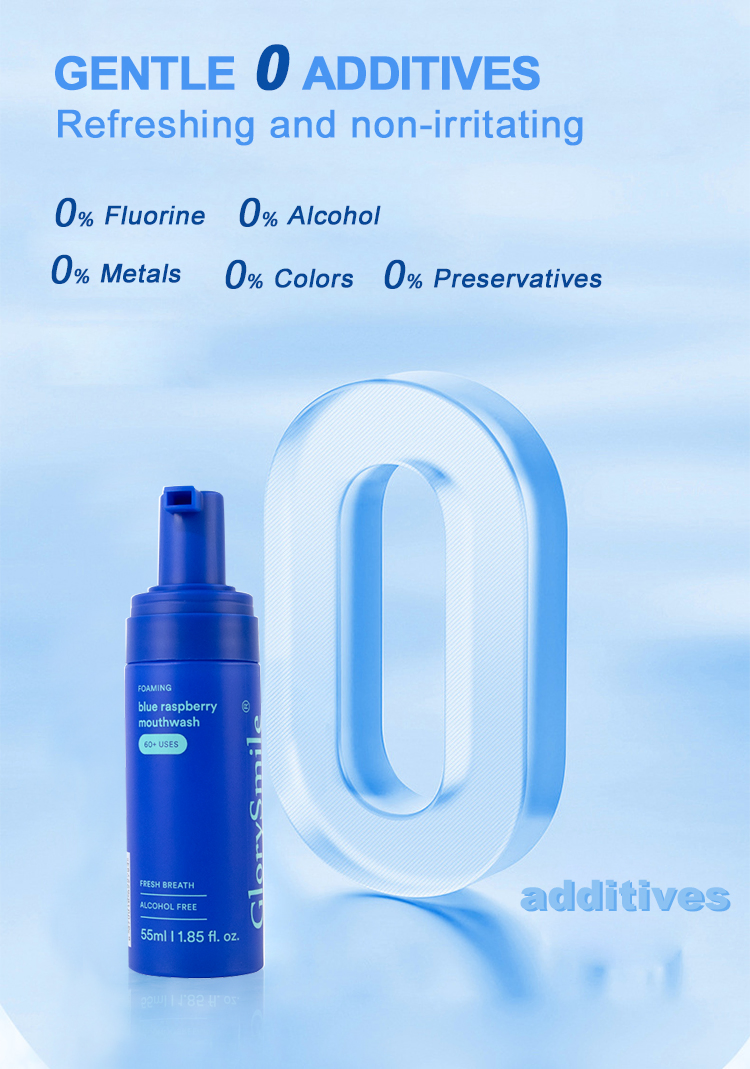 Oral Care Mouthwash Foaming 55ml Flavor Foam Mousse Breath Freshener for Adult