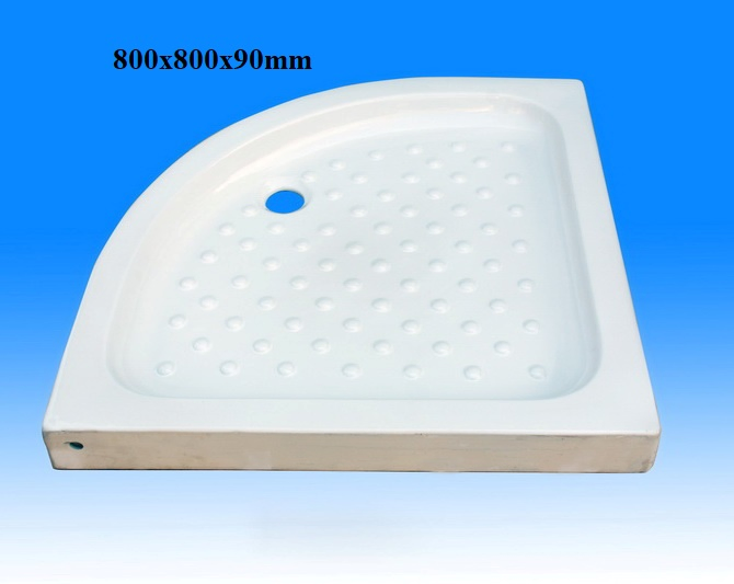 Ocst-80080090f White Sector Ceramic Shower Tray in Size 800X800X90mm