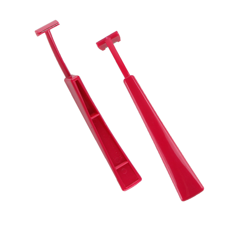 Stainless Steel Blade Plastic Handle Disposable Eyebrow Trimmer