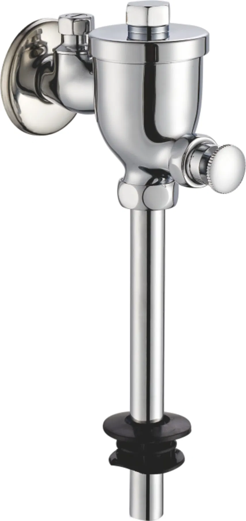 Brass Body Self-Closing Time-Delayed Urinal Flush Valve Reliable Push Button Manual Flush Valve for Toilets and Urinals