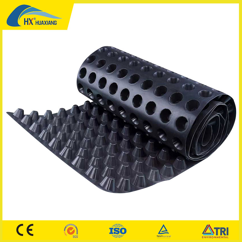 New PVC Perforated Dimple Composited with Geotextile Fabric Drainage Board Water Storage Filter Strip Drainage
