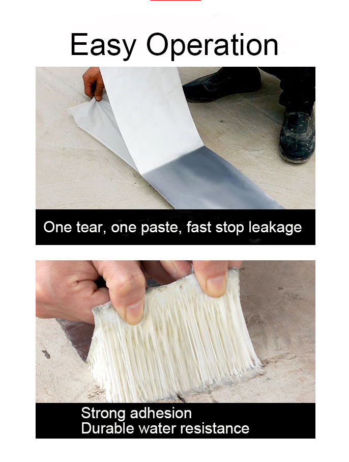 House Leakage Aluminum Foil Self Adhesive Waterproof Joint Flex Rubber Crack Sealing Butyl Tape