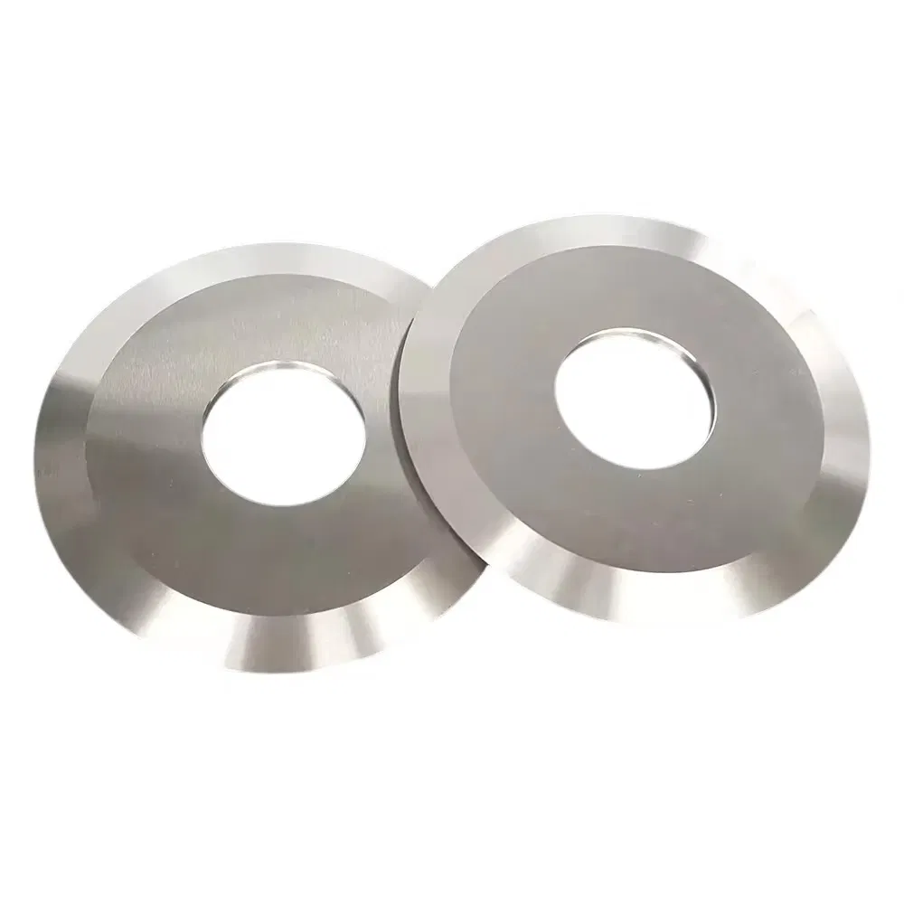 Cutting Machine Parts Round Knife Cloth Cutting Blade Tungsten Carbide Insert Circular Long Slitting Shear Guillotine Knives of Industrial Tools Accessories