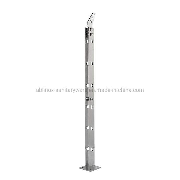 Modern Balcony Glass Railing Stainless Steel Glass Stair System Handrail Balustrade Post System Stair Pool Railing