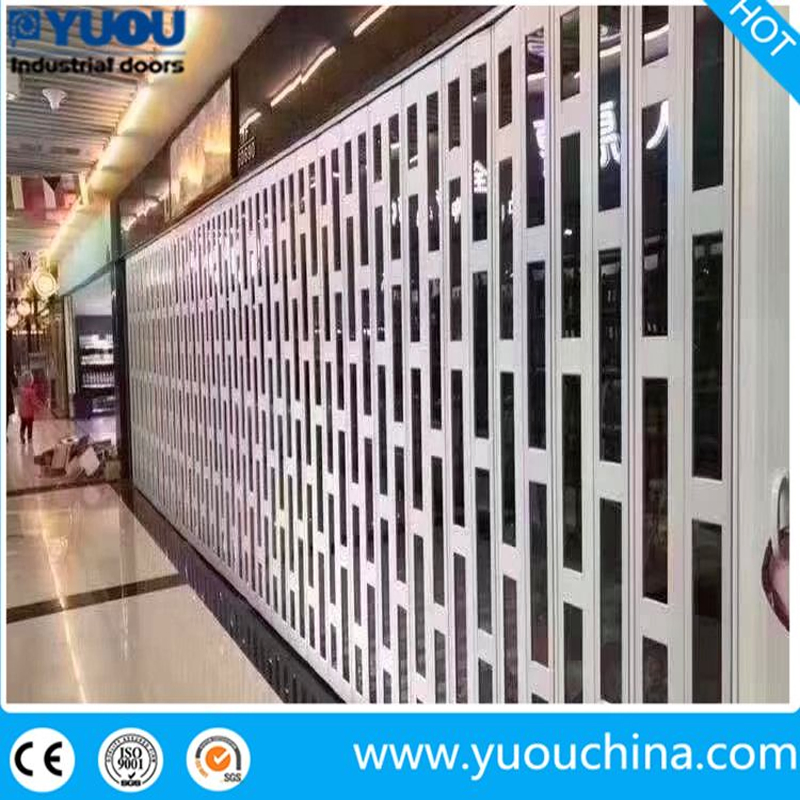 High Quality Transparent Clear View Polycarbonate PC Folding Sliding Door for Shopping Malls